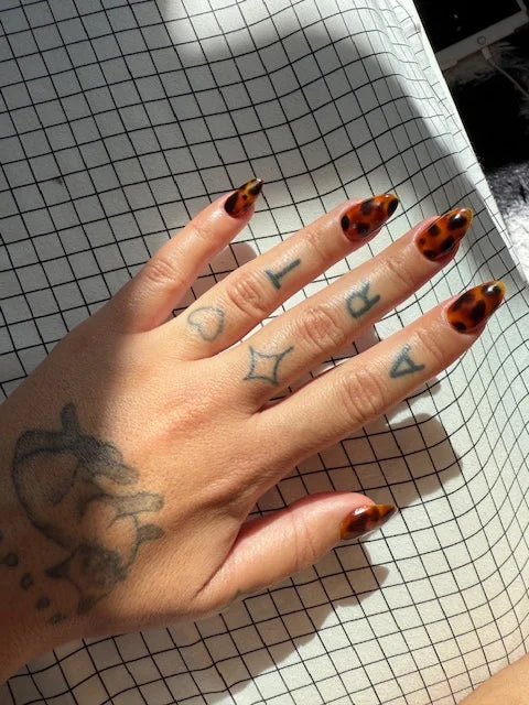 Tortoise Shell Print Press On Nail Set