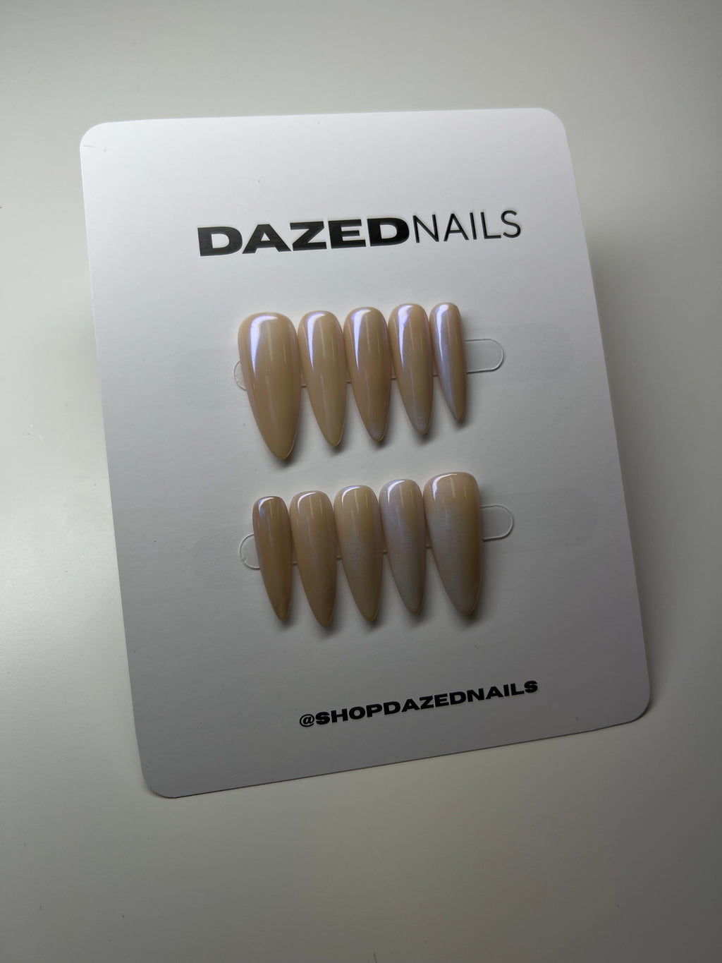 Milky Chrome Press-on Nail Set