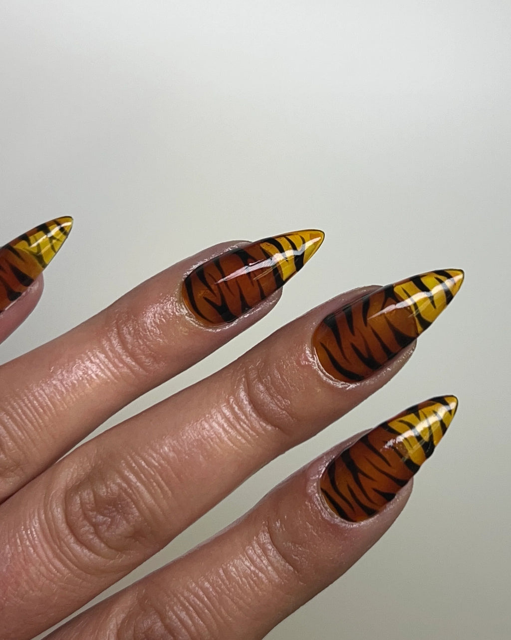Zebra Glass Press on Nail Set
