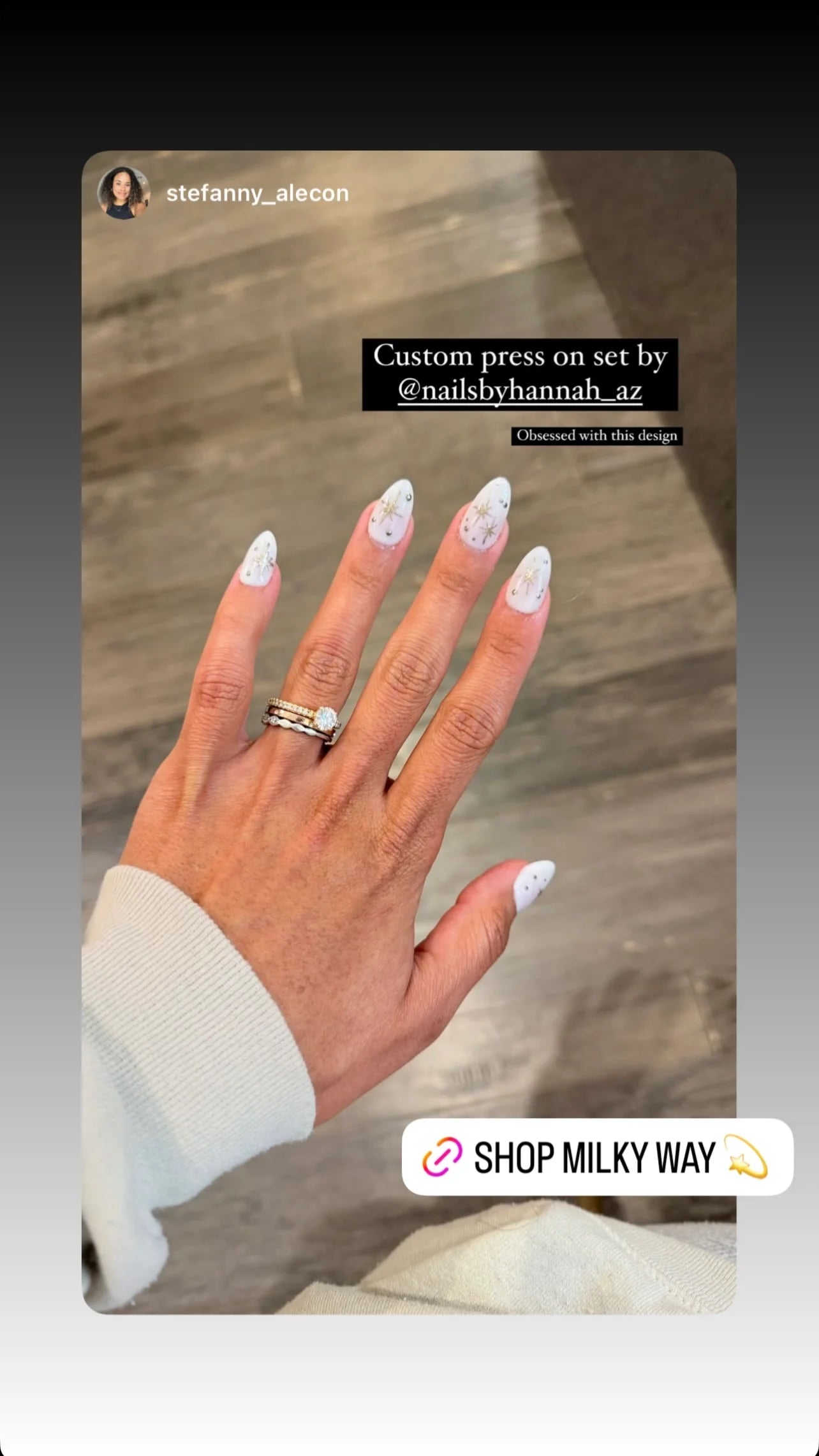 Milky Way Sparkles Press On Nail Set